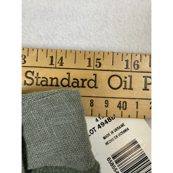 Harve Benard 100% Linen Maxi Skirt Women’s 8 Green Lined Pockets boho coastal - Picture 8 of 10